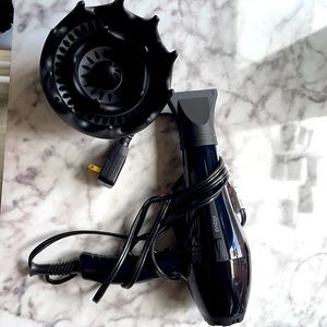 Xtava hair dryer with black orchid diffuser